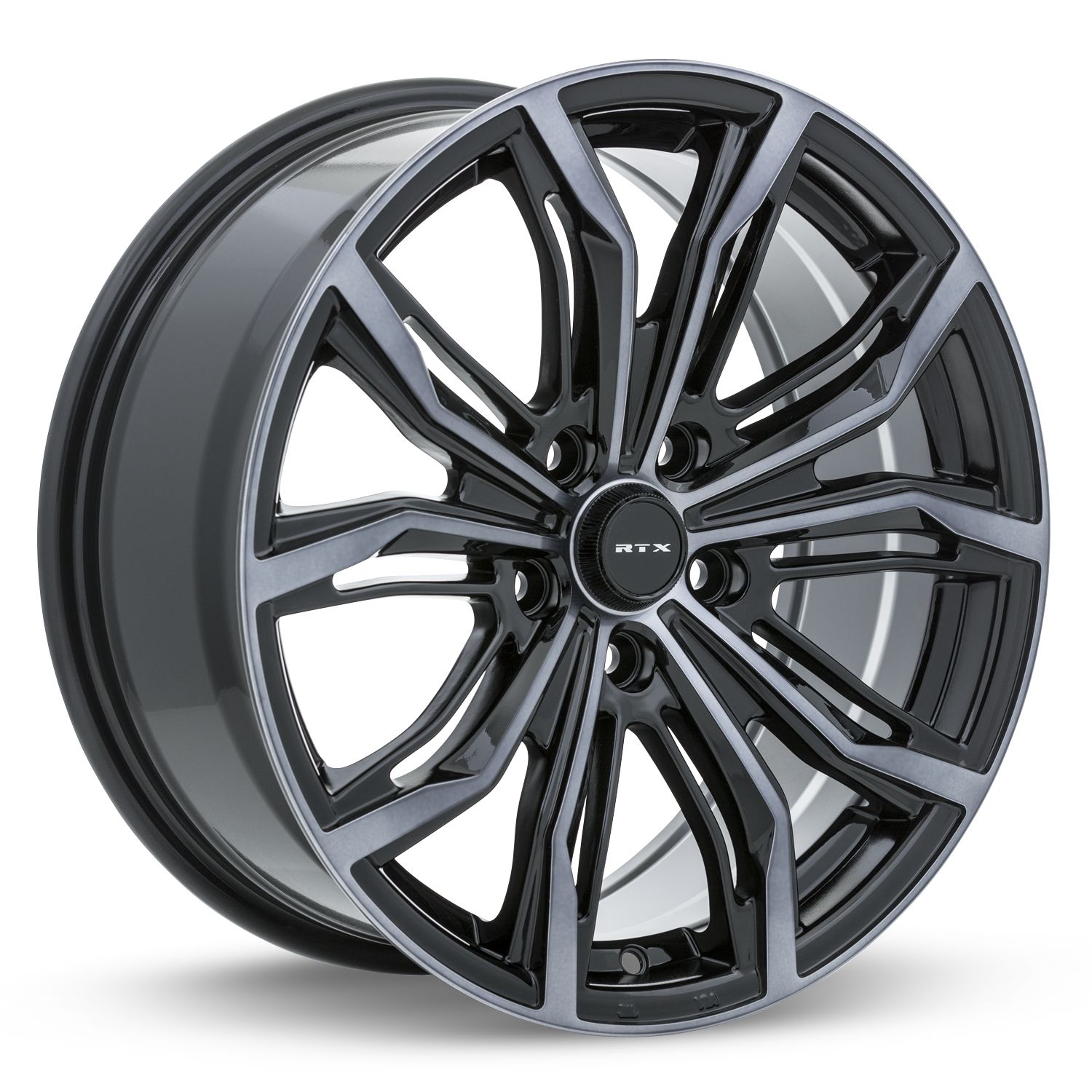 RTX BLACK WIDOW BLACK MACHINED GREY WHEELS | 17X7.5 | 5X114.3 | OFFSET: 42MM | CB: 73.1MM