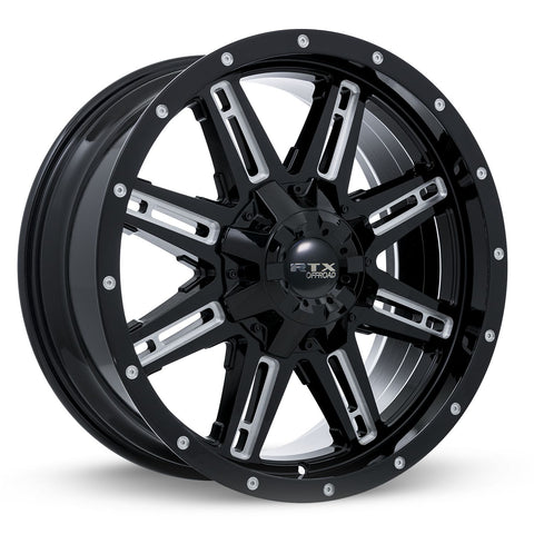 RTX RAVINE BLACK MILLED WHEELS | 17X8 | 6X139.7 | OFFSET: 10MM | CB: 106.1MM