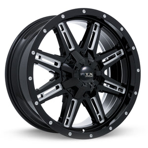 RTX RAVINE BLACK MILLED WHEELS | 17X8 | 5X114.3/127 | OFFSET: 15MM | CB: 71.5MM