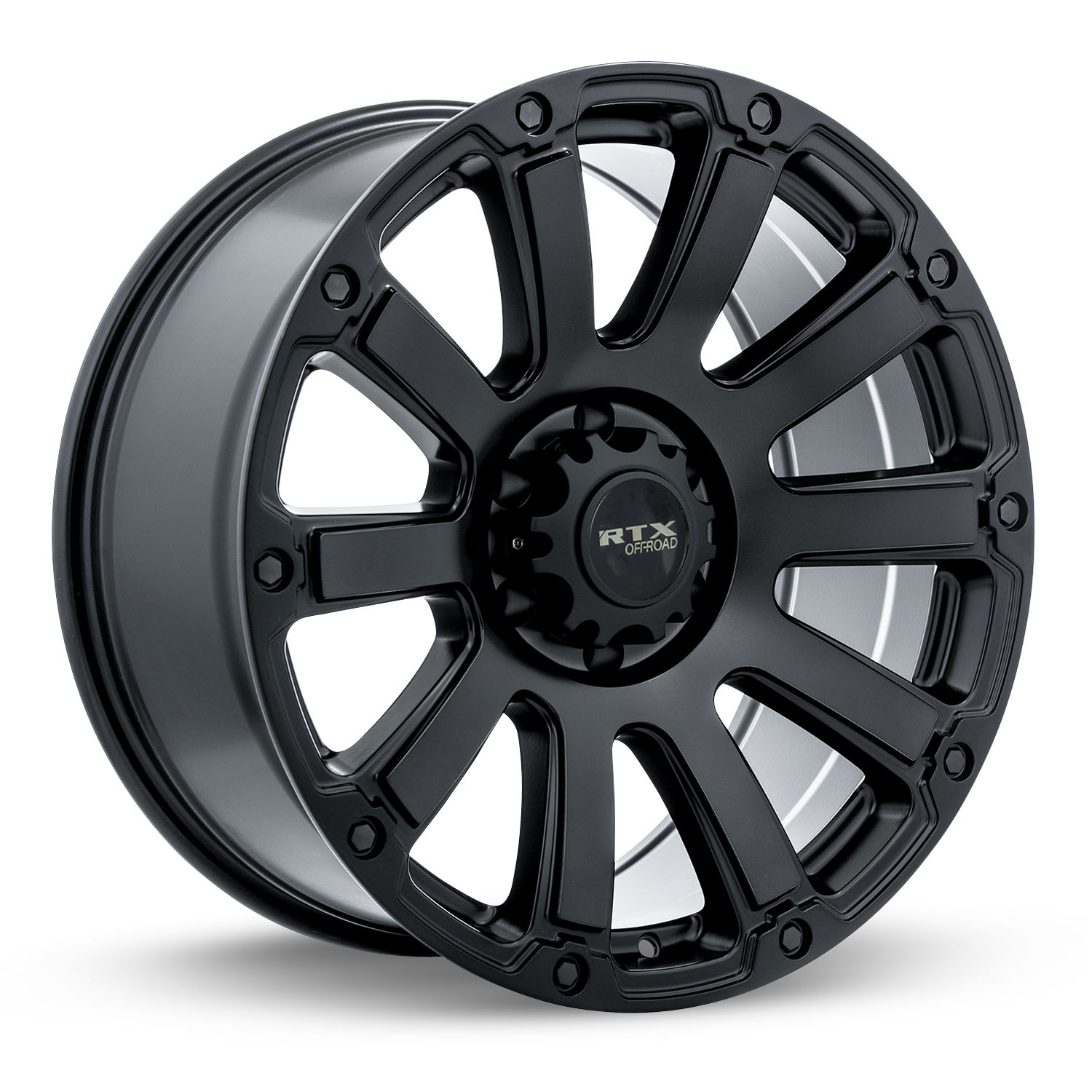 RTX PANZER SATIN BLACK WITH MACHINED DARK GREY WHEELS | 18X9 | 6X139.7 | OFFSET: 10MM | CB: 78.1MM