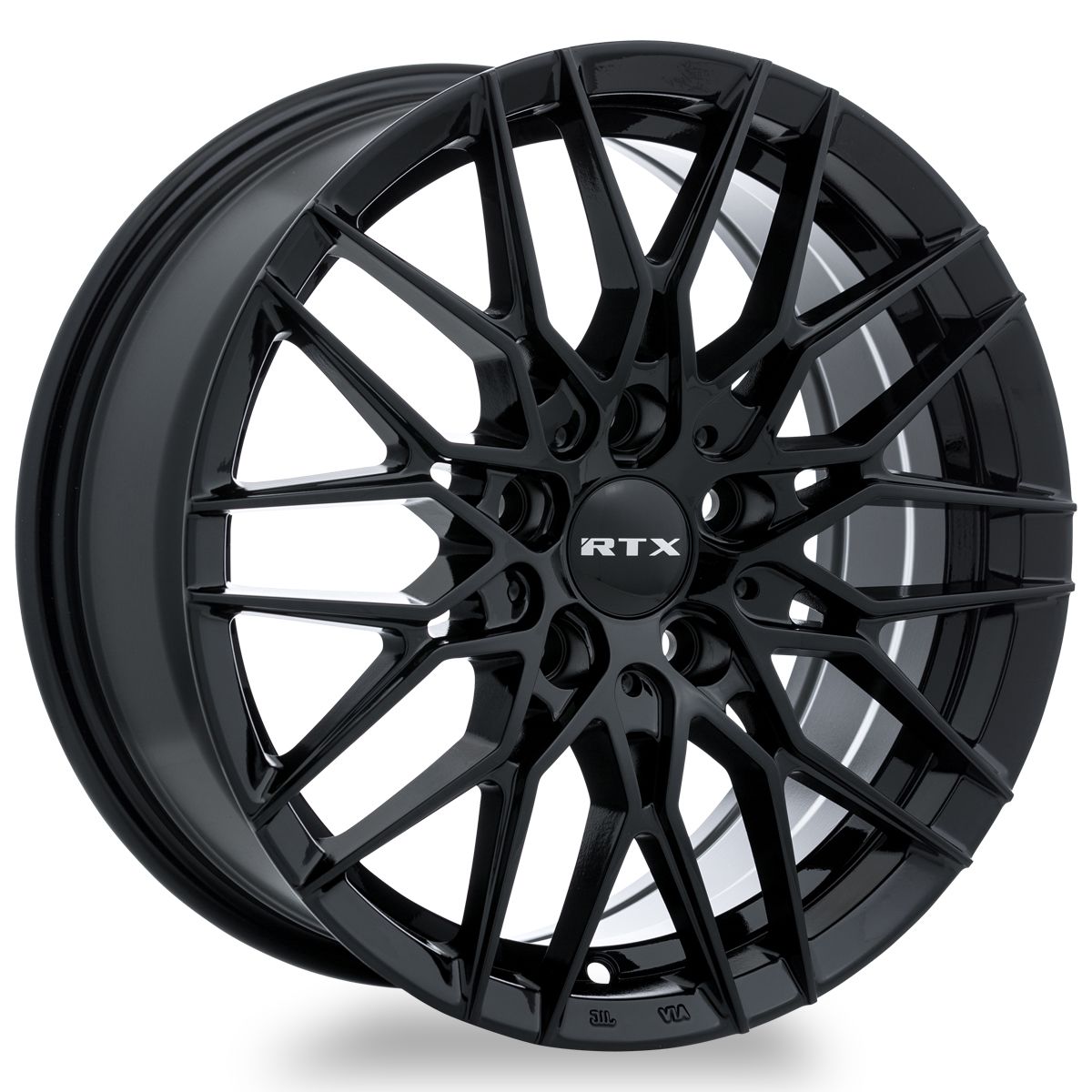 RTX V20 GLOSS BLACK WHEELS | 19X8 | 5X108 | OFFSET: 45MM | CB: 63.4MM