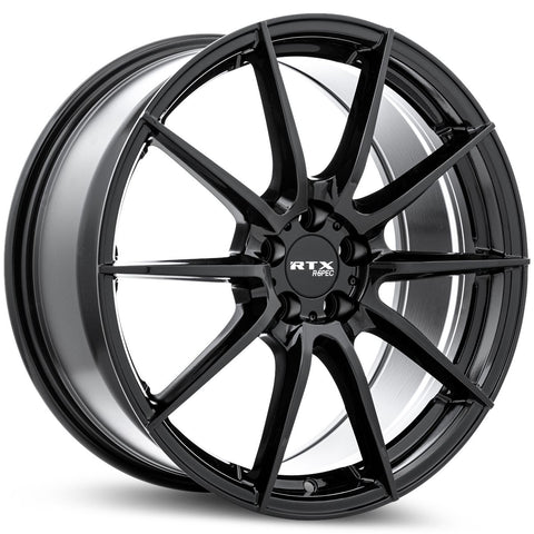 RTX RS03 GLOSS BLACK WHEELS | 18X8 | 5X100 | OFFSET: 40MM | CB: 67.1MM