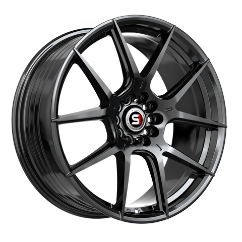 SPEC-1 RACING SP-71 GLOSS BLACK WHEELS | 17X8 | 5X112/5X114.3 | OFFSET: 42MM | CB: 73.1MM