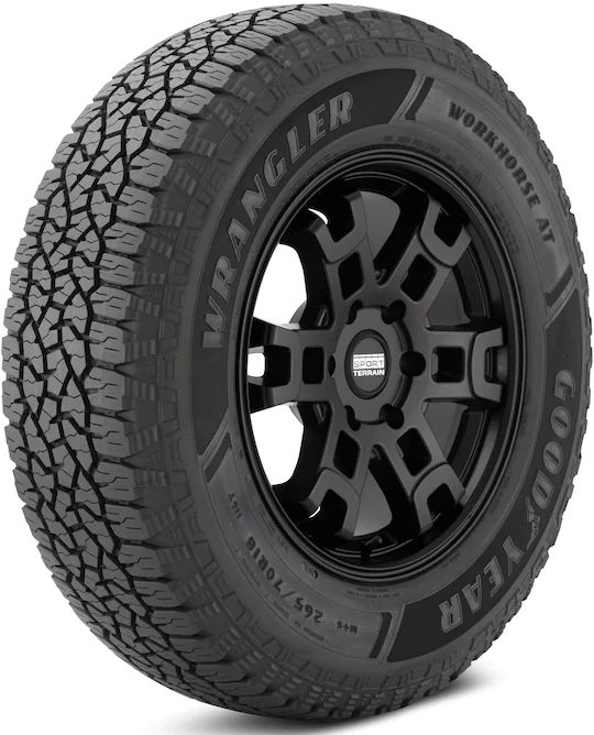 265/65R17 112T GOODYEAR WRANGLER WORKHORSE AT ALL-WEATHER TIRES (M+S + SNOWFLAKE)