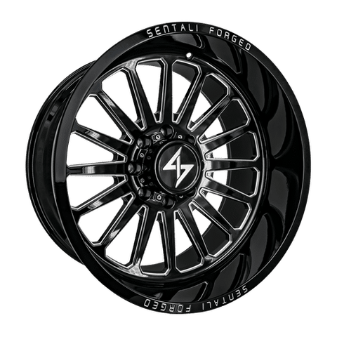 SENTALI SF-2 GLOSS BLACK MILLED WHEELS | 26X16 | 6X135 | OFFSET: -99MM | CB: 87.1MM