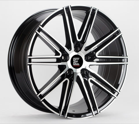 EVOLUTION BY07 GLOSS BLACK MACHINED FACE WHEELS | 17X7.5 | 5X114.3 | OFFSET: 35MM | CB: 73.1MM