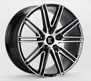 EVOLUTION BY07 GLOSS BLACK MACHINED FACE WHEELS | 17X7.5 | 5X112 | OFFSET: 35MM | CB: 66.6MM