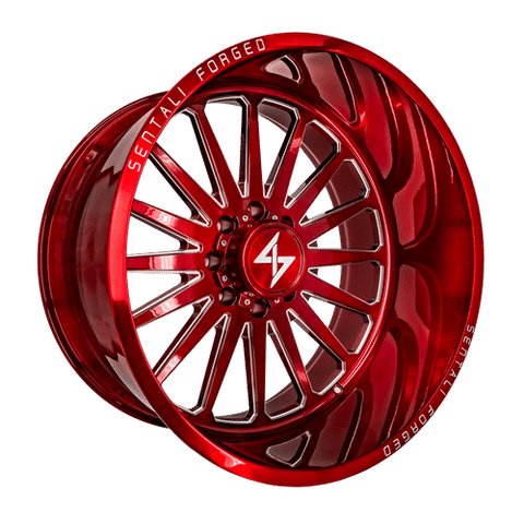 SENTALI SF-2 RED MILLED WHEELS | 26X16 | 6X139.7 | OFFSET: -99MM | CB: 106.1MM