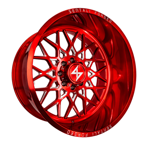 SENTALI SF-5 RED MILLED WHEELS | 26X16 | 6X139.7 | OFFSET: -99MM | CB: 106.1MM