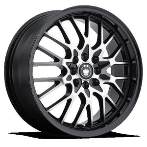 KONIG LACE BLACK WITH MACHINED SPOKE WHEELS | 16X7 | 5X110/5X115 | OFFSET: 40MM | CB: 73.1MM