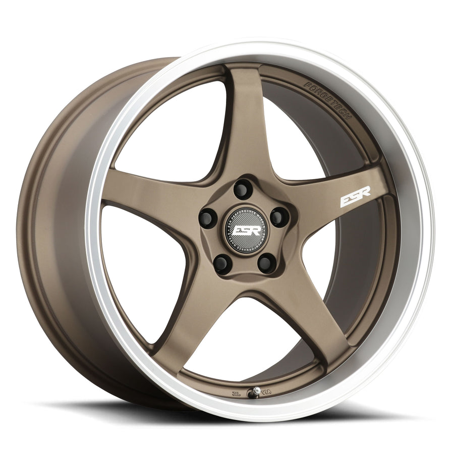 ESR AP5 MATTE BRONZE WITH MACHINED LIP WHEELS | 18X10.5 | 5X114.3 | OFFSET: 22MM | CB: 72.6MM