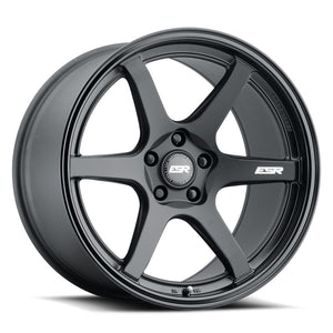 ESR AP6 MATTE BLACK WITH GLOSS BLACK LIP WHEELS | 18X9.5 | 5X114.3 | OFFSET: 22MM | CB: 72.6MM