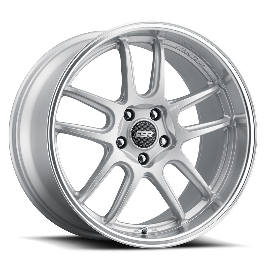 ESR AP8 HYPER SILVER WITH MACHINED LIP WHEELS | 18X9.5 | 5X100 | OFFSET: 35MM | CB: 72.6MM