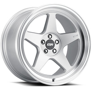 ESR CR5 HYPER SILVER WITH MACHINED LIP WHEELS | 18X8.5 | 5X120.65 | OFFSET: 30MM | CB: 72.6MM (CUSTOM DRILL)