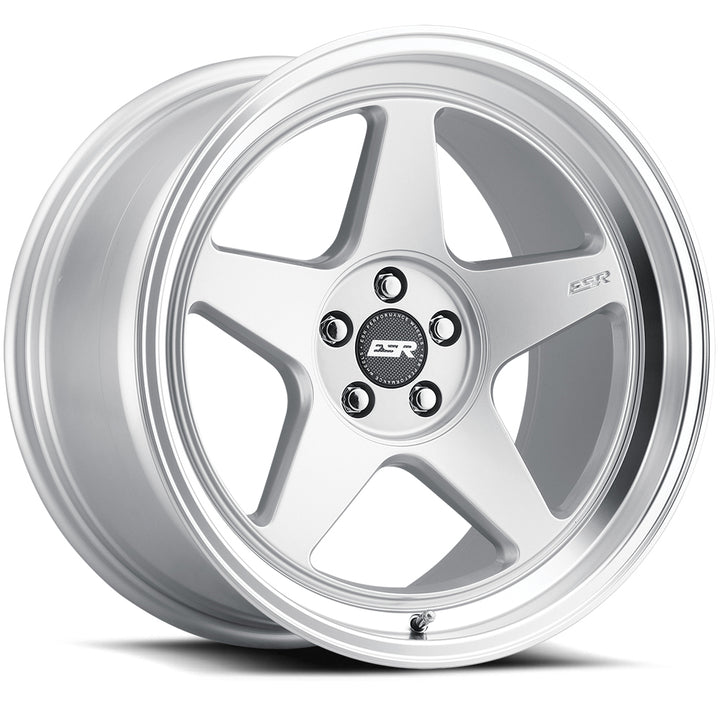 ESR CR5 HYPER SILVER WITH MACHINED LIP WHEELS | 18X8.5 | 5X112 | OFFSET: 30MM | CB: 72.6MM (CUSTOM DRILL)