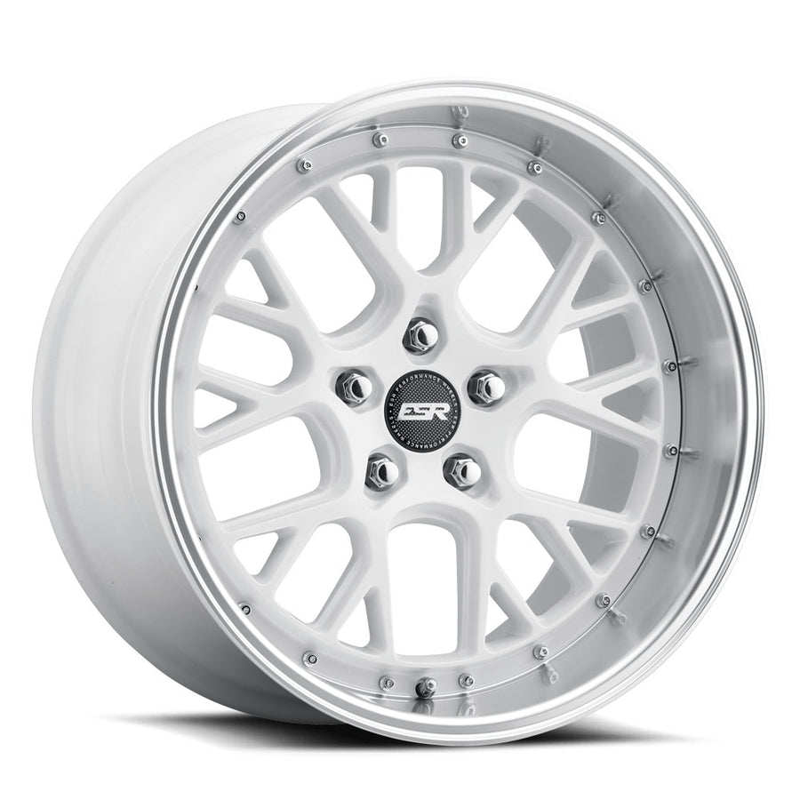 ESR CS11 GLOSS WHITE WITH MACHINED LIP WHEELS | 18X8.5 | 5X112 | OFFSET: 35MM | CB: 66.6MM