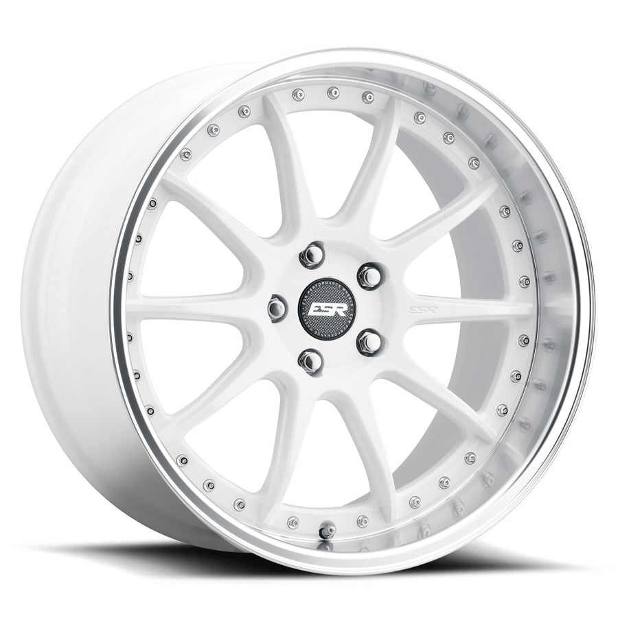 ESR CS12 GLOSS WHITE WITH MACHINED LIP WHEELS | 18X10.5 | 5X114.3 | OFFSET: 22MM | CB: 72.6MM