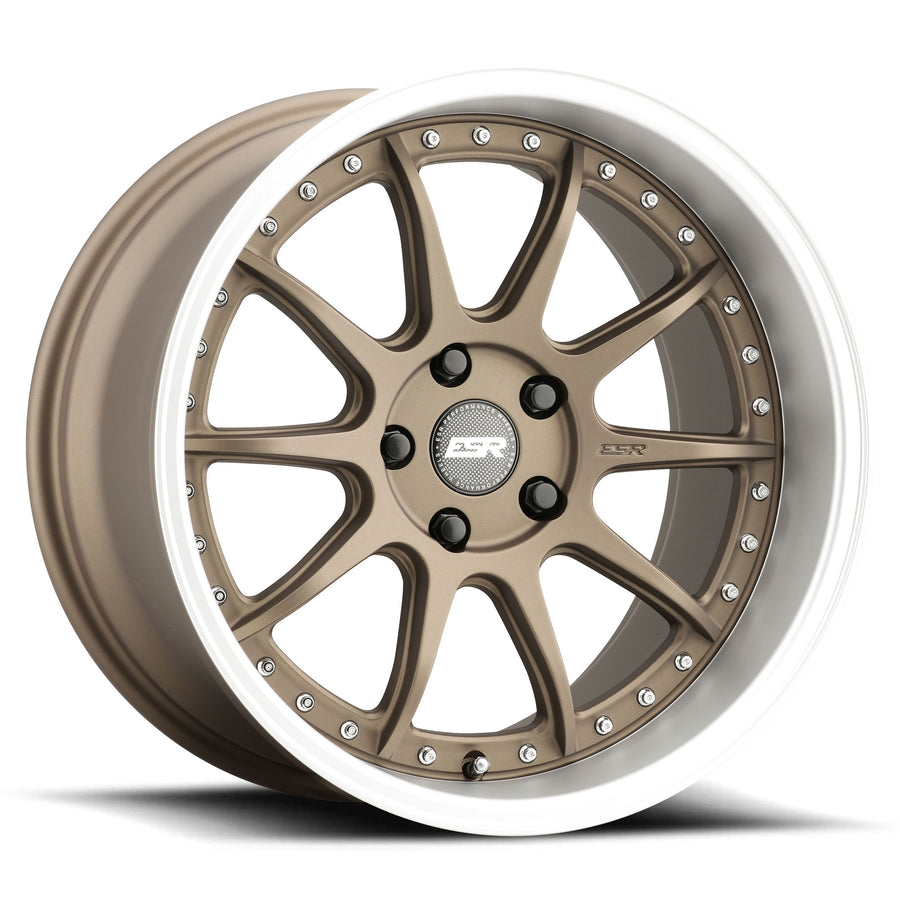 ESR CS12 MATTE BRONZE WITH MACHINED LIP WHEELS | 18X9.5 | 5X100 | OFFSET: 35MM | CB: 72.6MM