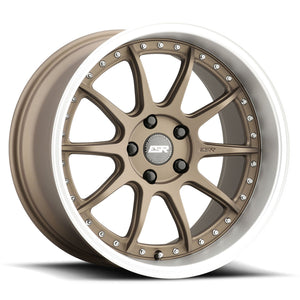 ESR CS12 MATTE BRONZE WITH MACHINED LIP WHEELS | 18X8.5 | 5X100 | OFFSET: 30MM | CB: 72.6MM