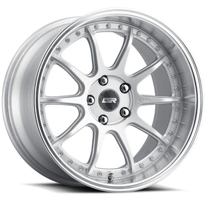 ESR CS12 HYPER SILVER WITH MACHINED LIP WHEELS | 18X9.5 | 5X114.3 | OFFSET: 35MM | CB: 72.6MM