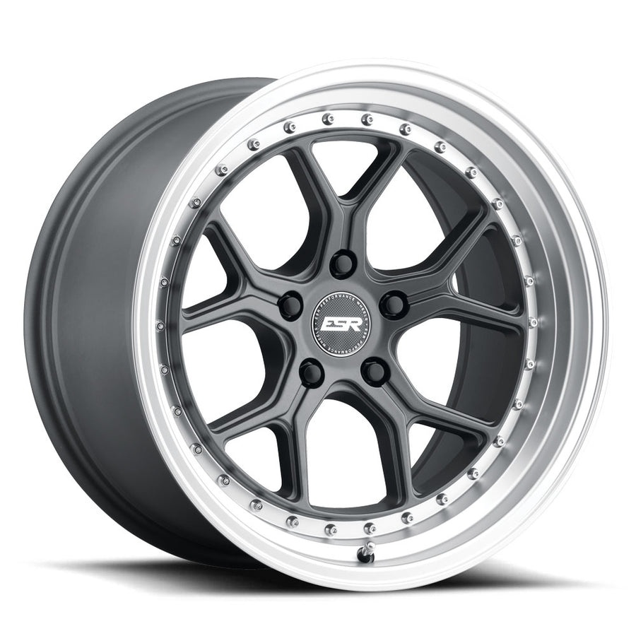 ESR CS2 MATTE GRAPHITE WITH MACHINED LIP WHEELS | 19X10.5 | 5X120 | OFFSET: 22MM | CB: 72.6MM