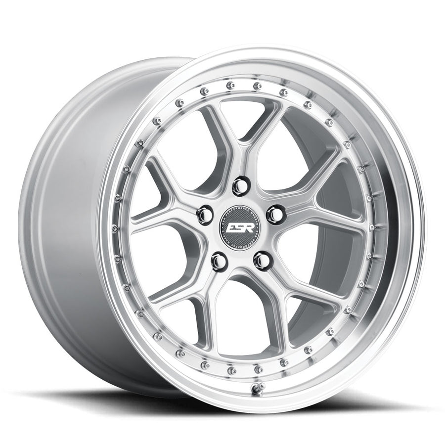 ESR CS2 HYPER SILVER WITH MACHINED LIP WHEELS | 19X10.5 | 5X120 | OFFSET: 22MM | CB: 72.6MM