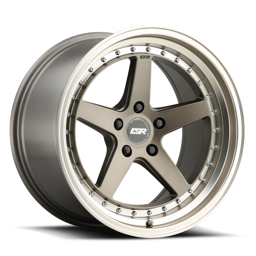 ESR CS5 MATTE BRONZE WITH MACHINED LIP WHEELS | 18X10.5 | 5X114.3 | OFFSET: 22MM | CB: 72.6MM