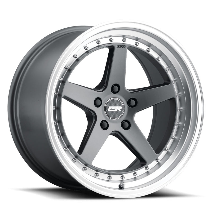 ESR CS5 MATTE GRAPHITE WITH MACHINED LIP WHEELS | 19X10.5 | 5X120 | OFFSET: 22MM | CB: 72.6MM