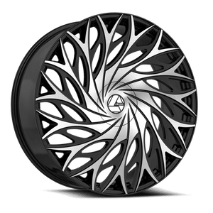 AZARA AZA-525BM GLOSS BLACK MACHINED WHEELS | 20X8.5 | 5X112/5X114.3 | OFFSET: 35MM | CB: 74.1MM