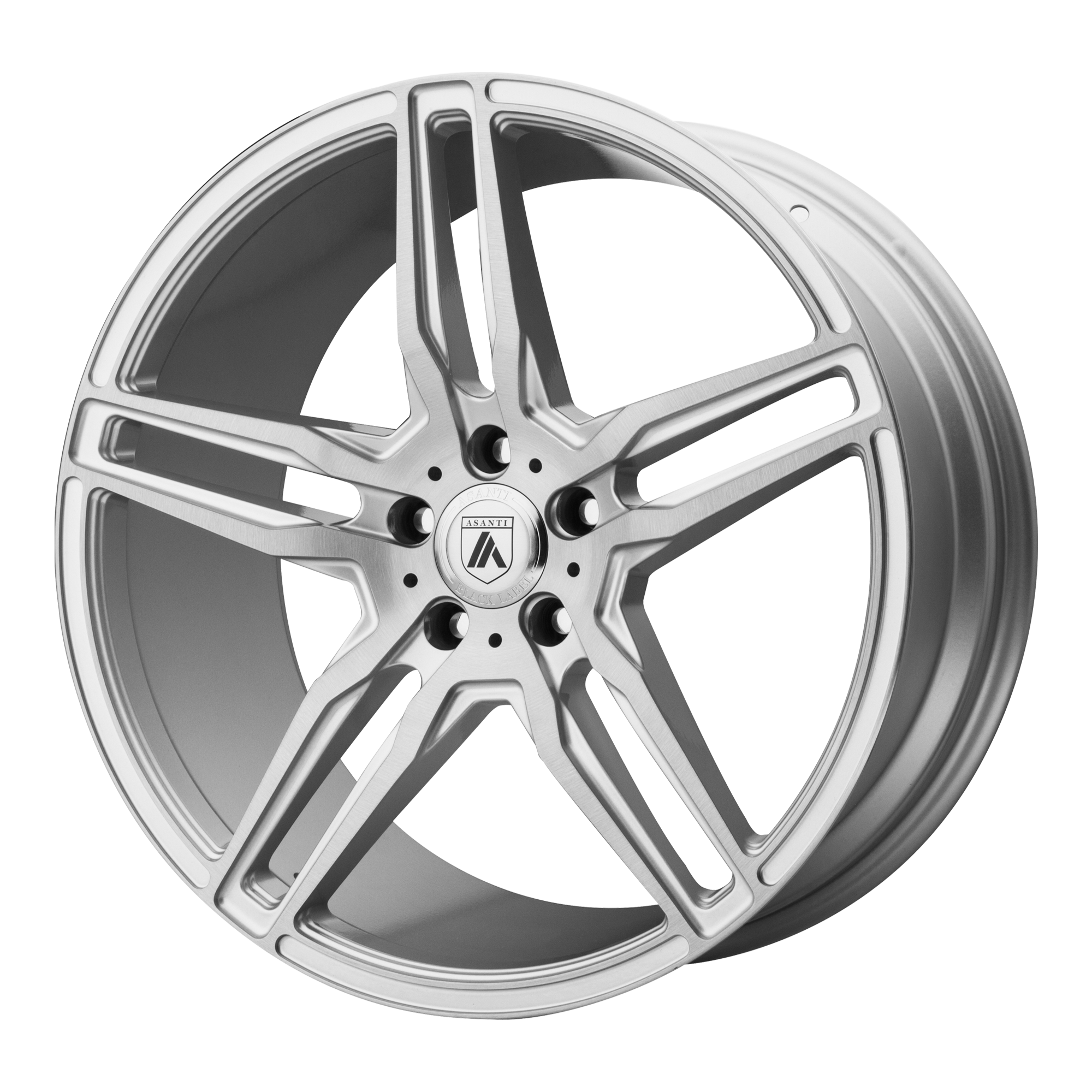 ASANTI BLACK ABL-12 ORION BRUSHED SILVER CARBON FIBER INSERT WHEELS | 22X9 | 5X115 | OFFSET: 15MM | CB: 72.56MM