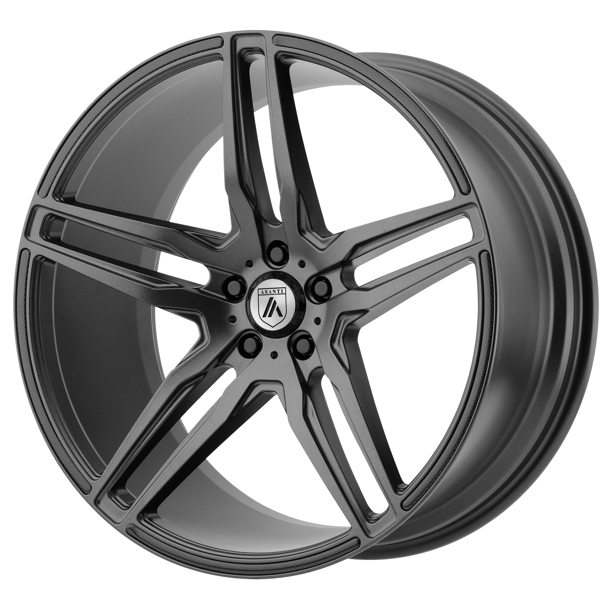 ASANTI BLACK ABL-12 ORION MATTE GRAPHITE WHEELS | 19X8.5 | 5X112 | OFFSET: 38MM | CB: 72.56MM