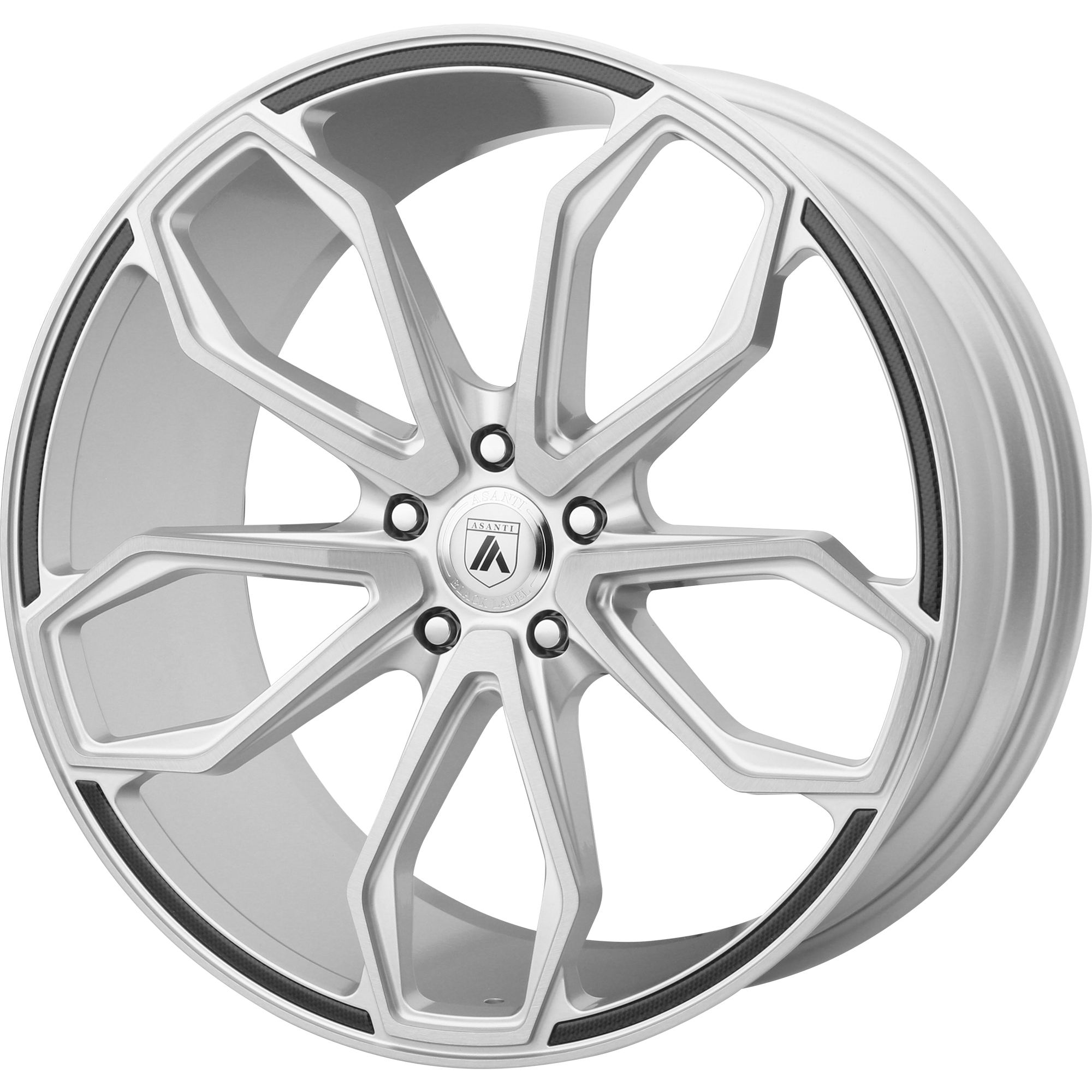 ASANTI BLACK ABL-19 ATHENA BRUSHED SILVER WHEELS | 22X9 | 5X112 | OFFSET: 32MM | CB: 72.56MM