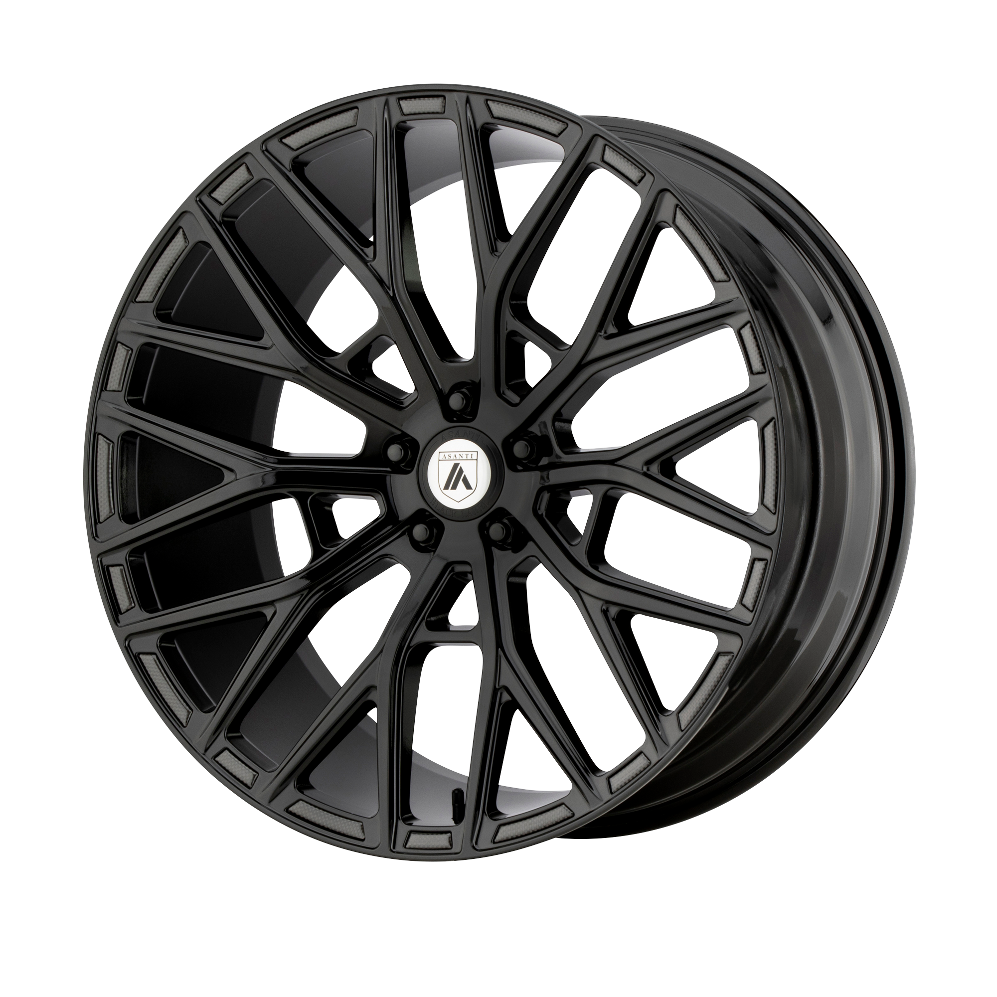 ASANTI BLACK ABL-21 LEO GLOSS BLACK WHEELS | 20X8.5 | 5X114.3 | OFFSET: 38MM | CB: 72.56MM