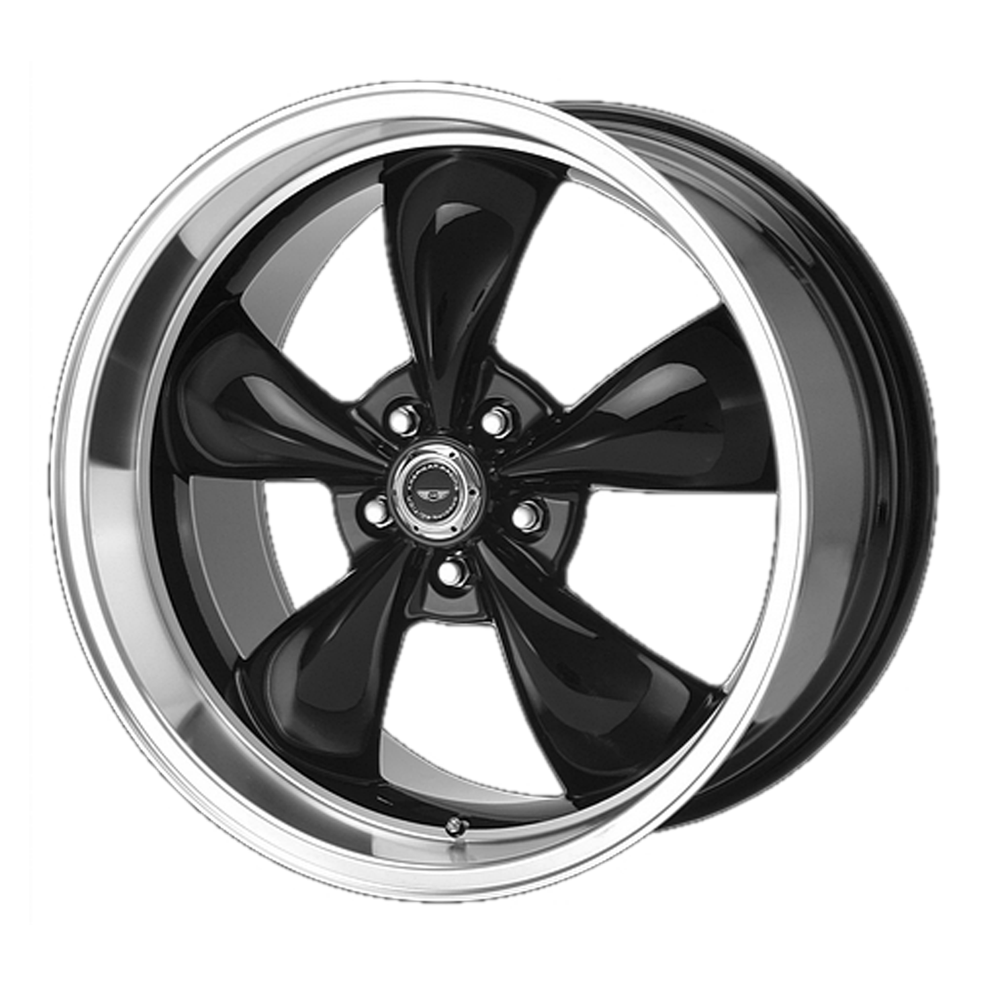 AMERICAN RACING AR105 TORQ THRUST M GLOSS BLACK MACHINED LIP WHEELS | 17X7.5 | 5X110 | OFFSET: 45MM | CB: 65.07MM