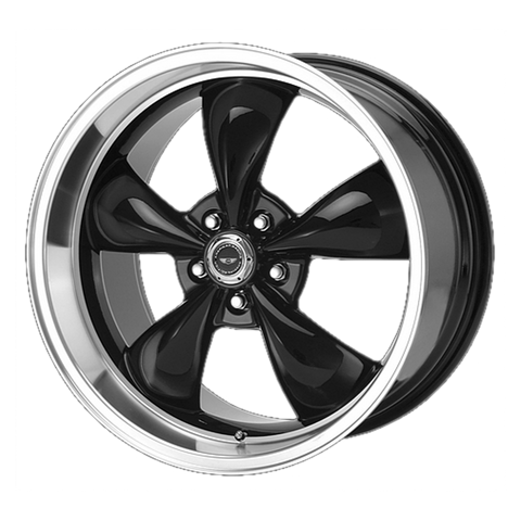 AMERICAN RACING AR105 TORQ THRUST M GLOSS BLACK MACHINED LIP WHEELS | 17X7.5 | 5X110 | OFFSET: 45MM | CB: 65.07MM