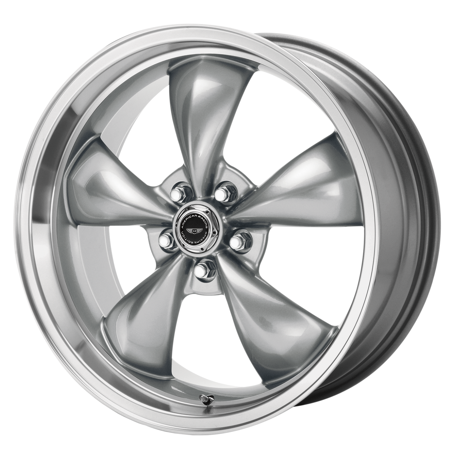 AMERICAN RACING AR105 TORQ THRUST M ANTHRACITE MACHINED LIP WHEELS | 17X9 | 5X114.3 | OFFSET: 45MM | CB: 72.56MM