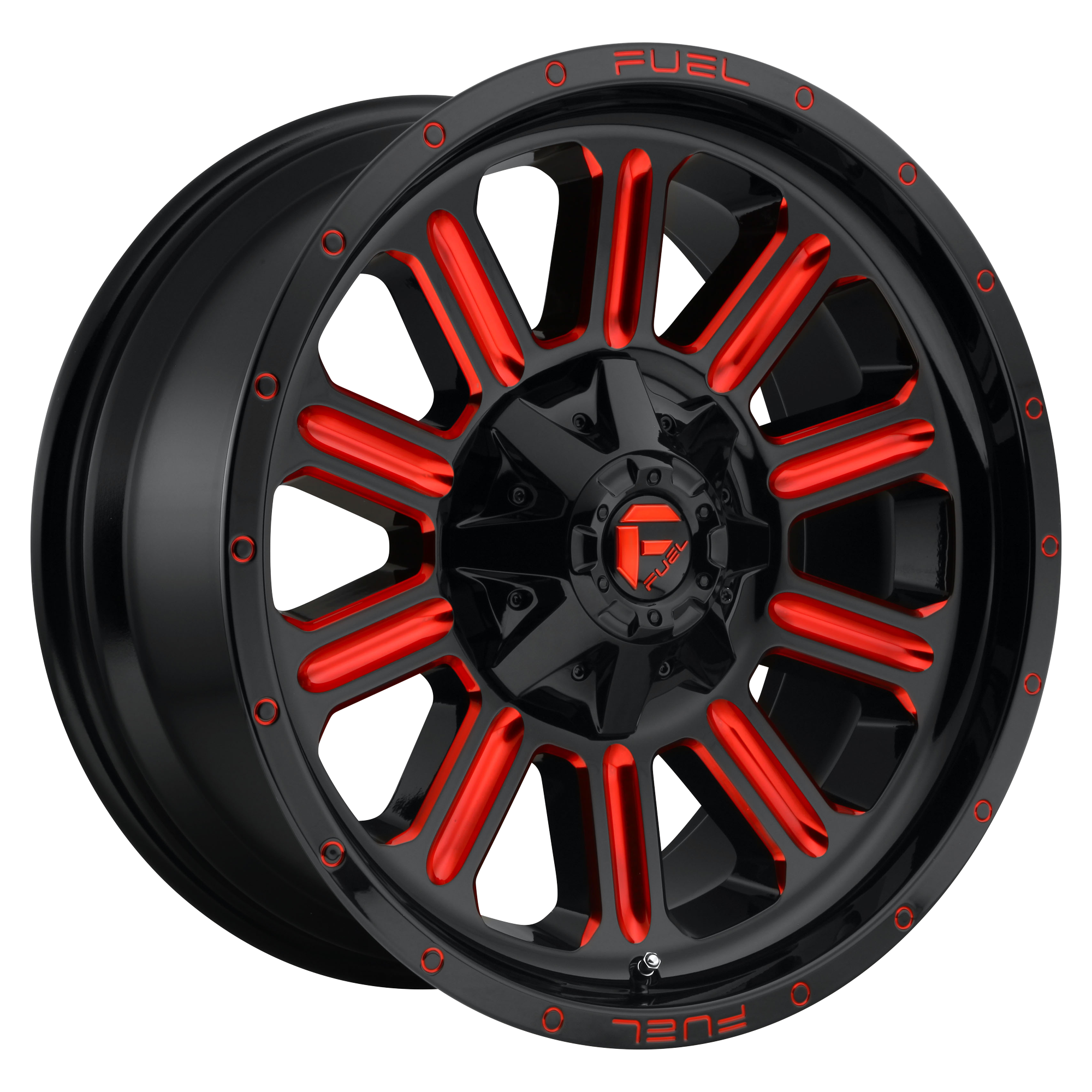 FUEL 1PC D621 HARDLINE GLOSS BLACK RED TINTED CLEAR WHEELS | 18X9 | 6X135/6X139.7 | OFFSET: 20MM | CB: 106.1MM