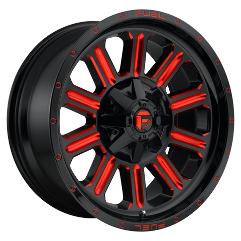 FUEL 1PC D621 HARDLINE GLOSS BLACK RED TINTED CLEAR WHEELS | 15X8 | 5X139.7 | OFFSET: -18MM | CB: 108MM