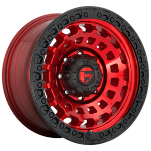 FUEL 1PC D632 ZEPHYR CANDY RED BLACK BEAD RING WHEELS | 18X9 | 6X139.7 | OFFSET: -12MM | CB: 106.1MM