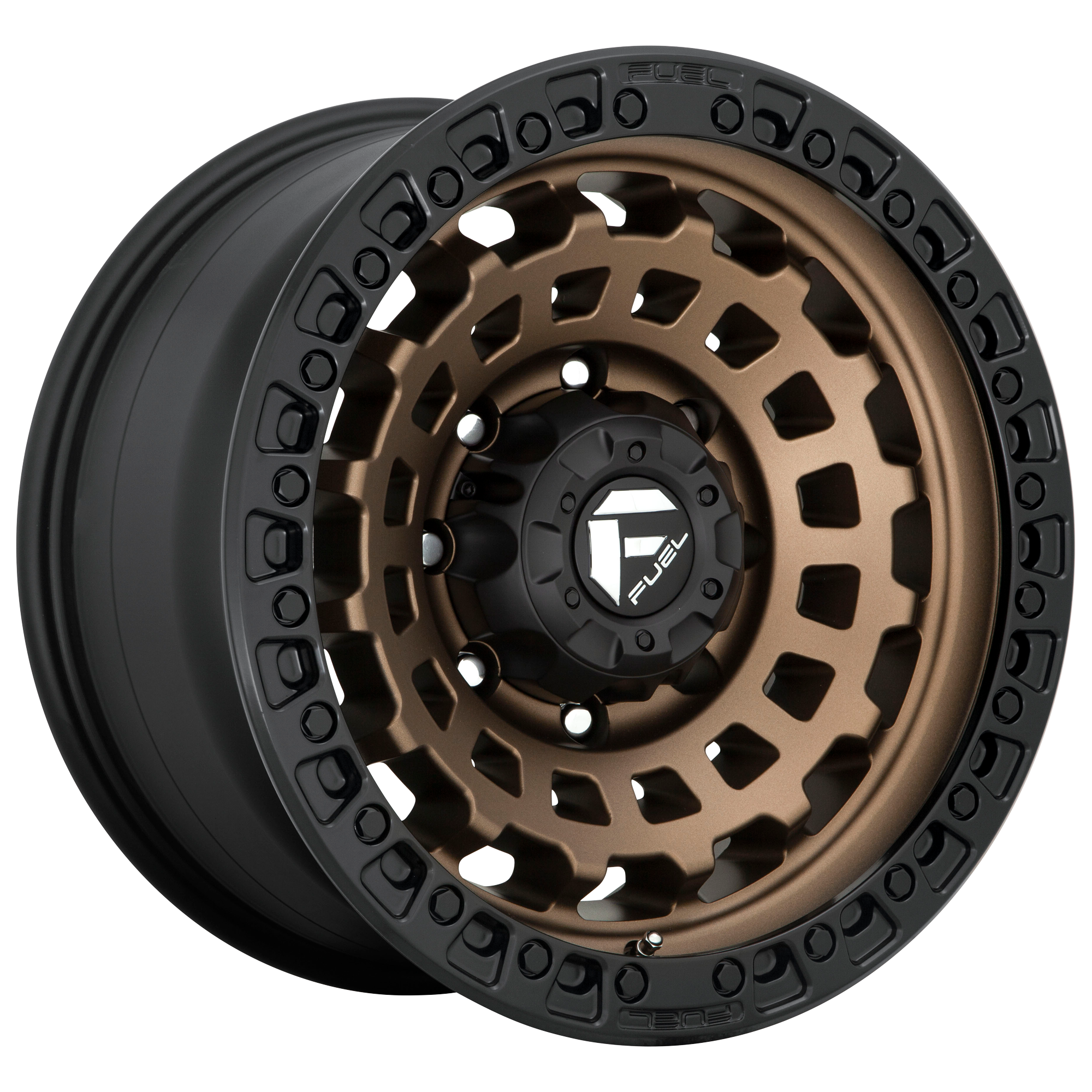 FUEL 1PC D634 ZEPHYR MATTE BRONZE BLACK BEAD RING WHEELS | 20X9 | 8X165.1 | OFFSET: 1MM | CB: 125.1MM