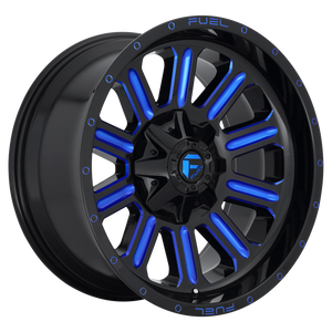 FUEL 1PC D646 HARDLINE GLOSS BLACK BLUE TINTED CLEAR WHEELS | 18X9 | 5X114.3/5X127 | OFFSET: -12MM | CB: 78.1MM