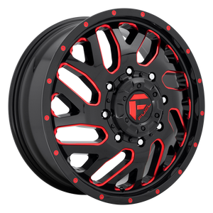 FUEL 1PC D656 TRITON GLOSS BLACK RED TINTED CLEAR WHEELS | 20X8.25 | 8X200 | OFFSET: -201MM | CB: 142MM