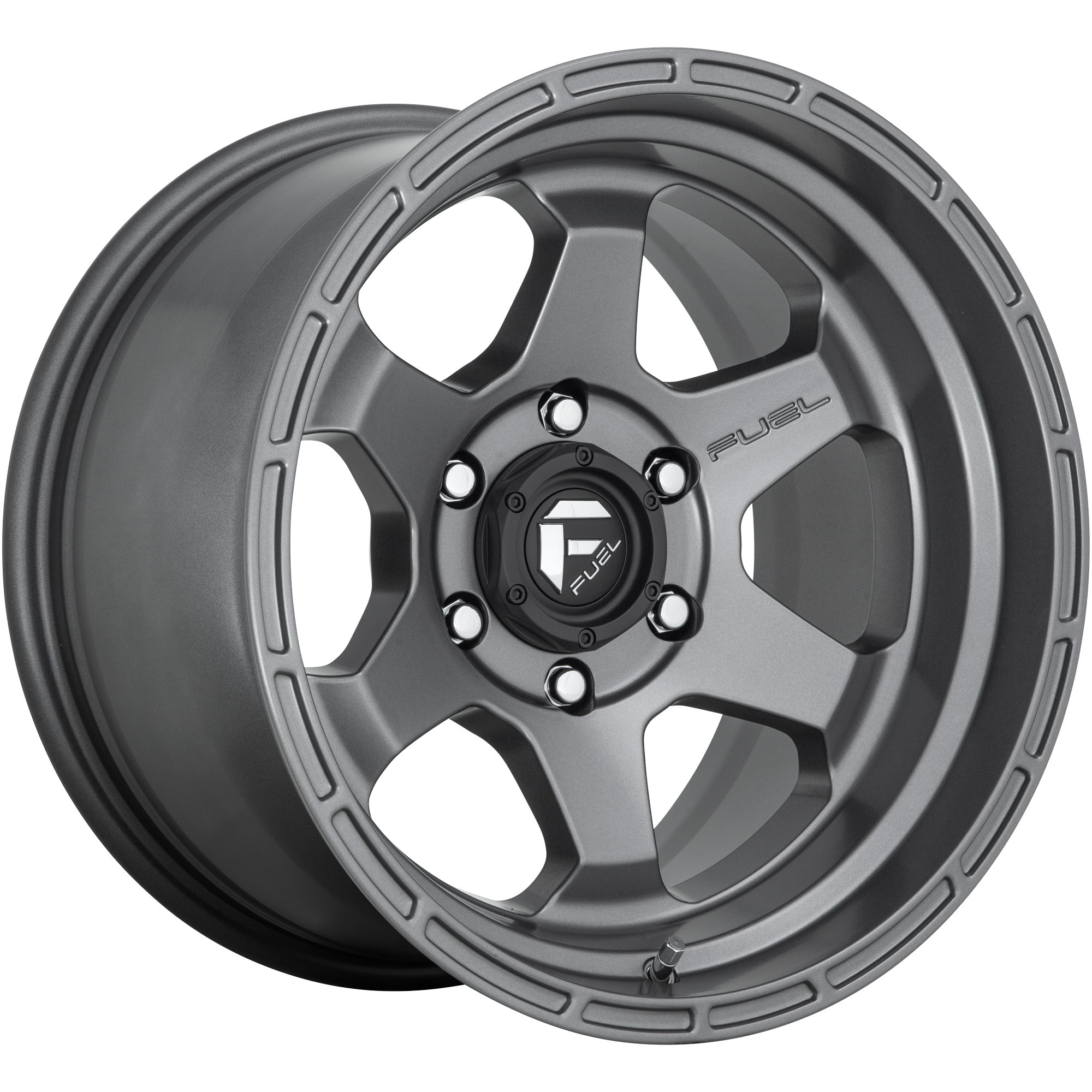 FUEL 1PC D665 SHOK MATTE GUN METAL WHEELS | 17X9 | 6X139.7 | OFFSET: -12MM | CB: 106.1MM