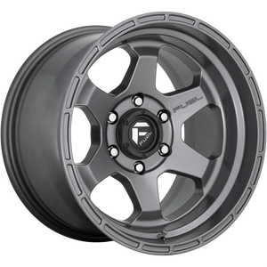 FUEL 1PC D665 SHOK MATTE GUN METAL WHEELS | 17X9 | 6X139.7 | OFFSET: -12MM | CB: 106.1MM