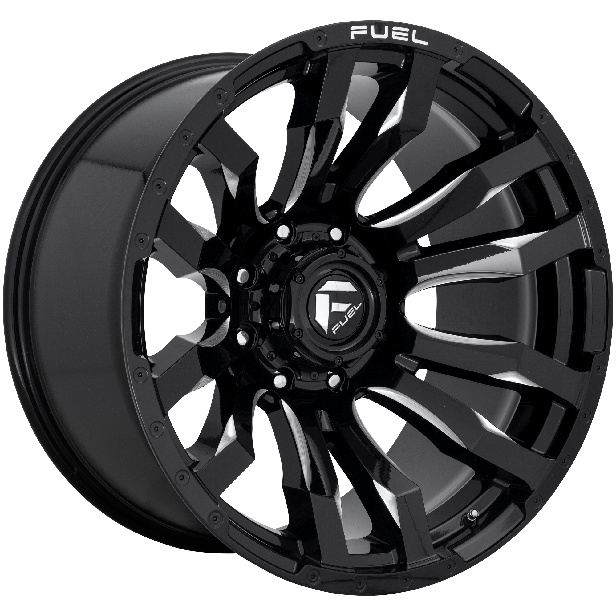 FUEL 1PC D673 BLITZ GLOSS BLACK MILLED WHEELS | 20X10 | 5X127 | OFFSET: -18MM | CB: 71.5MM