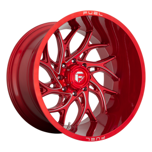 FUEL 1PC D742 RUNNER CANDY RED MILLED WHEELS | 22X8.25 | 8X210 | OFFSET: -220MM | CB: 154.3MM