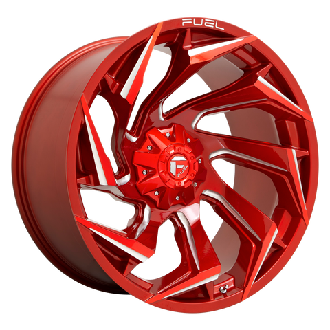 FUEL 1PC D754 REACTION CANDY RED MILLED WHEELS | 15X8 | 6X139.7 | OFFSET: -18MM | CB: 108MM
