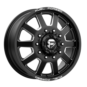 FUEL MONO DE09 FF09D MATTE BLACK MILLED WHEELS | 24X12 | 8X180 | OFFSET: -50MM | CB: 124.2MM