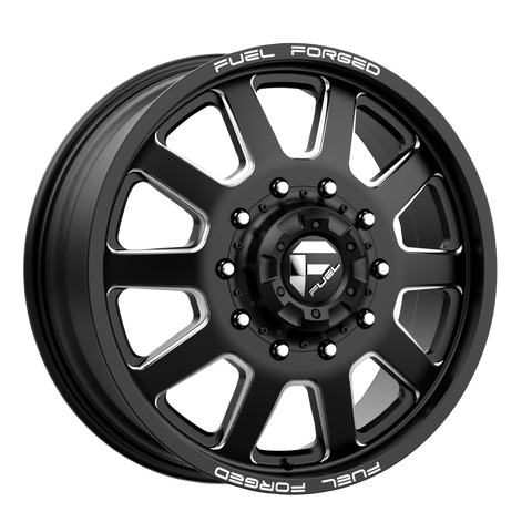 FUEL MONO DE09 FF09D MATTE BLACK MILLED WHEELS | 24X12 | 8X180 | OFFSET: -50MM | CB: 124.2MM