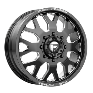 FUEL MONO DE19 FF19D GLOSS BLACK MILLED WHEELS | 24X8.25 | 8X165.1 | OFFSET: -240MM | CB: 121.5MM